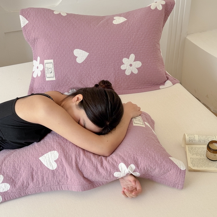 91家纺网 家纺一手货源 找家纺 乐家毛巾被（工厂自产自销） 2026新款精梳安心棉全棉纯棉色织提花枕巾单枕巾枕巾单件 花叙枕巾