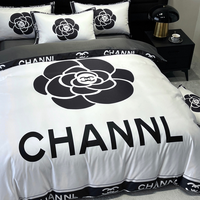 91家纺网 家纺一手货源 找家纺 奥汀洛家纺 2026新款轻奢数码印花冰丝四件套 冰丝-山茶