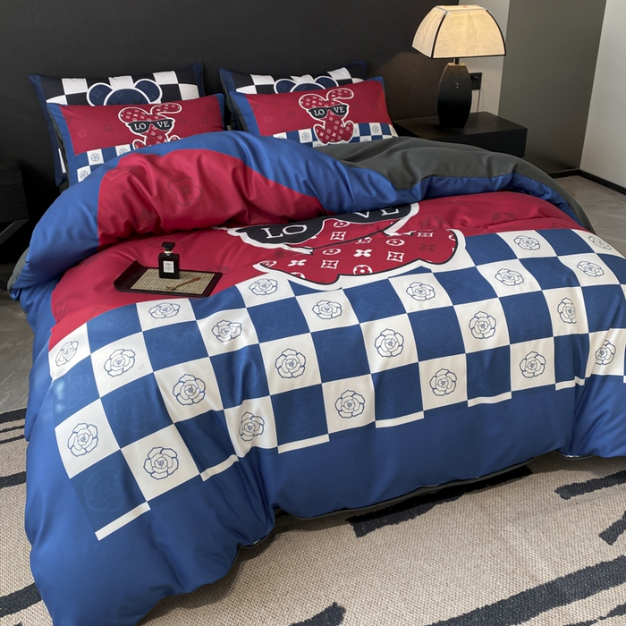 91家纺网 家纺一手货源 找家纺 奥汀洛家纺 2026新款轻奢数码印花冰丝四件套 冰丝-唯爱