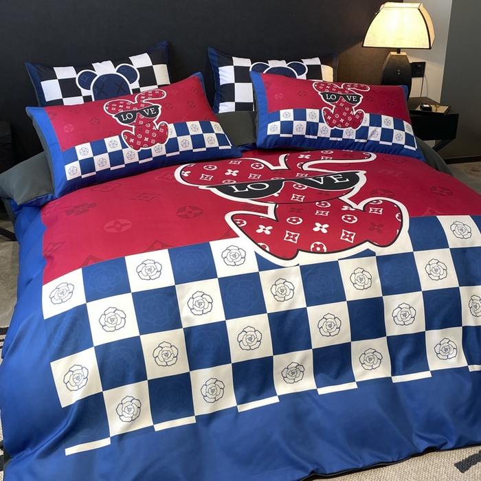 91家纺网 家纺一手货源 找家纺 奥汀洛家纺 2026新款轻奢数码印花冰丝四件套 冰丝-唯爱