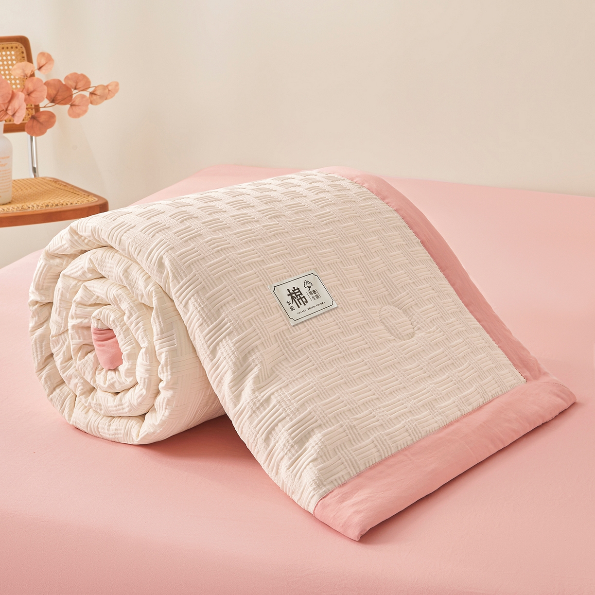 91家纺网 家纺一手货源 找家纺 （总）好睡棉 2026新款华夫格双拼夏被夏凉被空调被新疆棉花被子