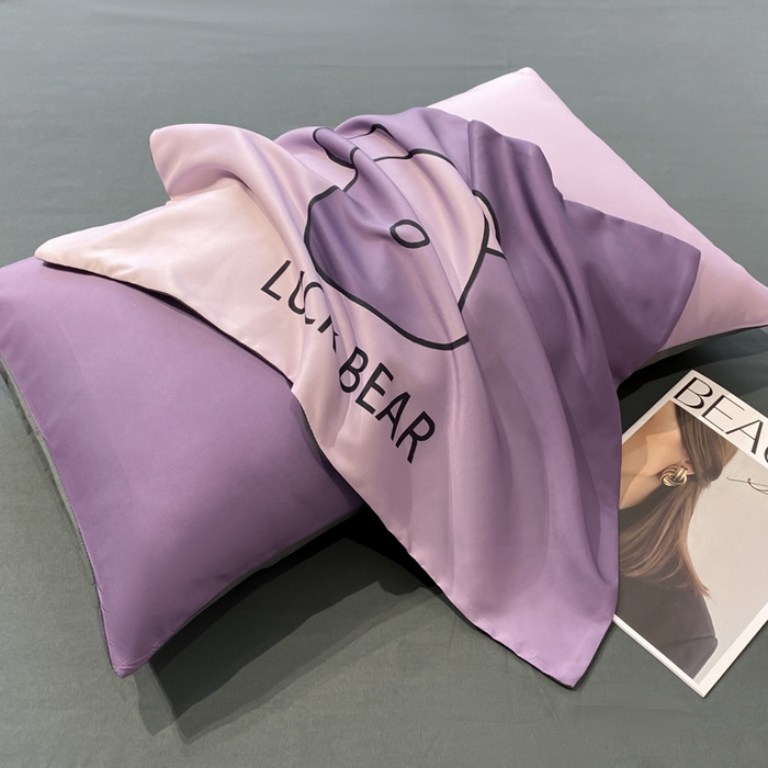 91家纺网 家纺一手货源 找家纺 奥汀洛家纺 2026新款轻奢数码印花冰丝四件套 冰丝-炫彩熊