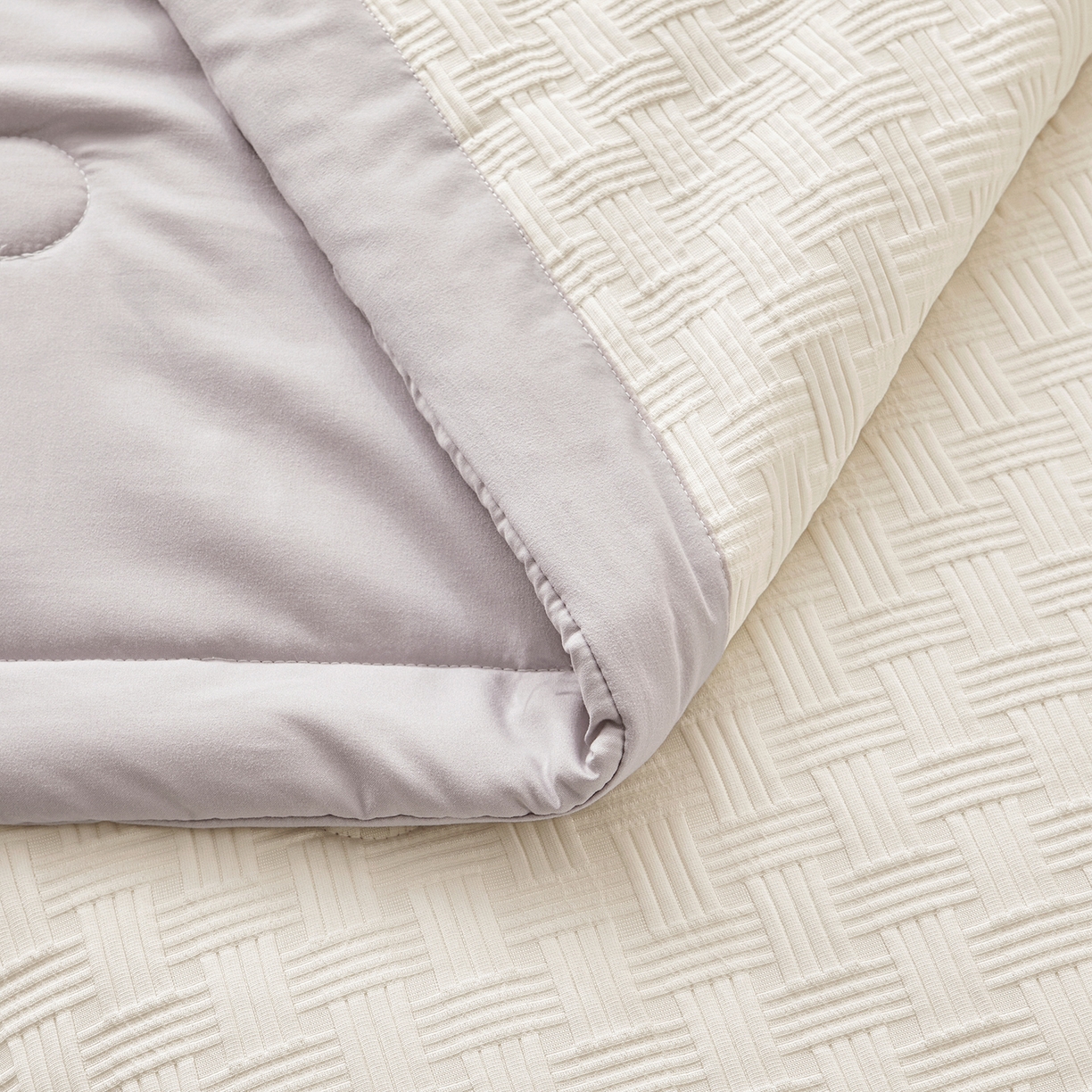 91家纺网 家纺一手货源 找家纺 好睡棉 2026新款华夫格双拼夏被夏凉被空调被新疆棉花被子 白拼灰