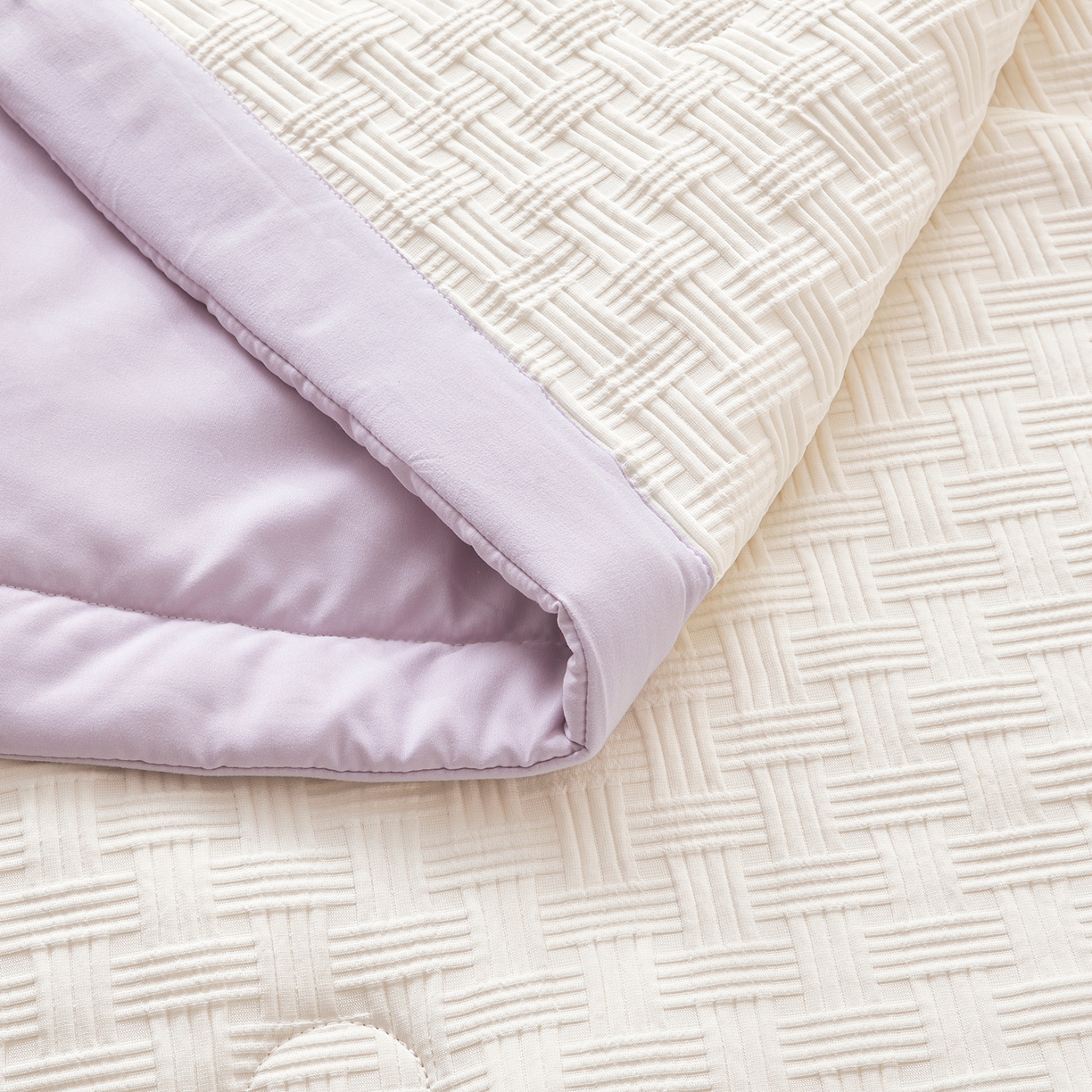 91家纺网 家纺一手货源 找家纺 好睡棉 2026新款华夫格双拼夏被夏凉被空调被新疆棉花被子 白拼紫