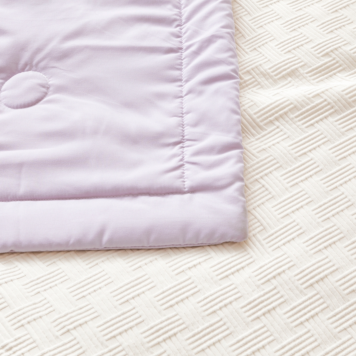 91家纺网 家纺一手货源 找家纺 好睡棉 2026新款华夫格双拼夏被夏凉被空调被新疆棉花被子 白拼紫