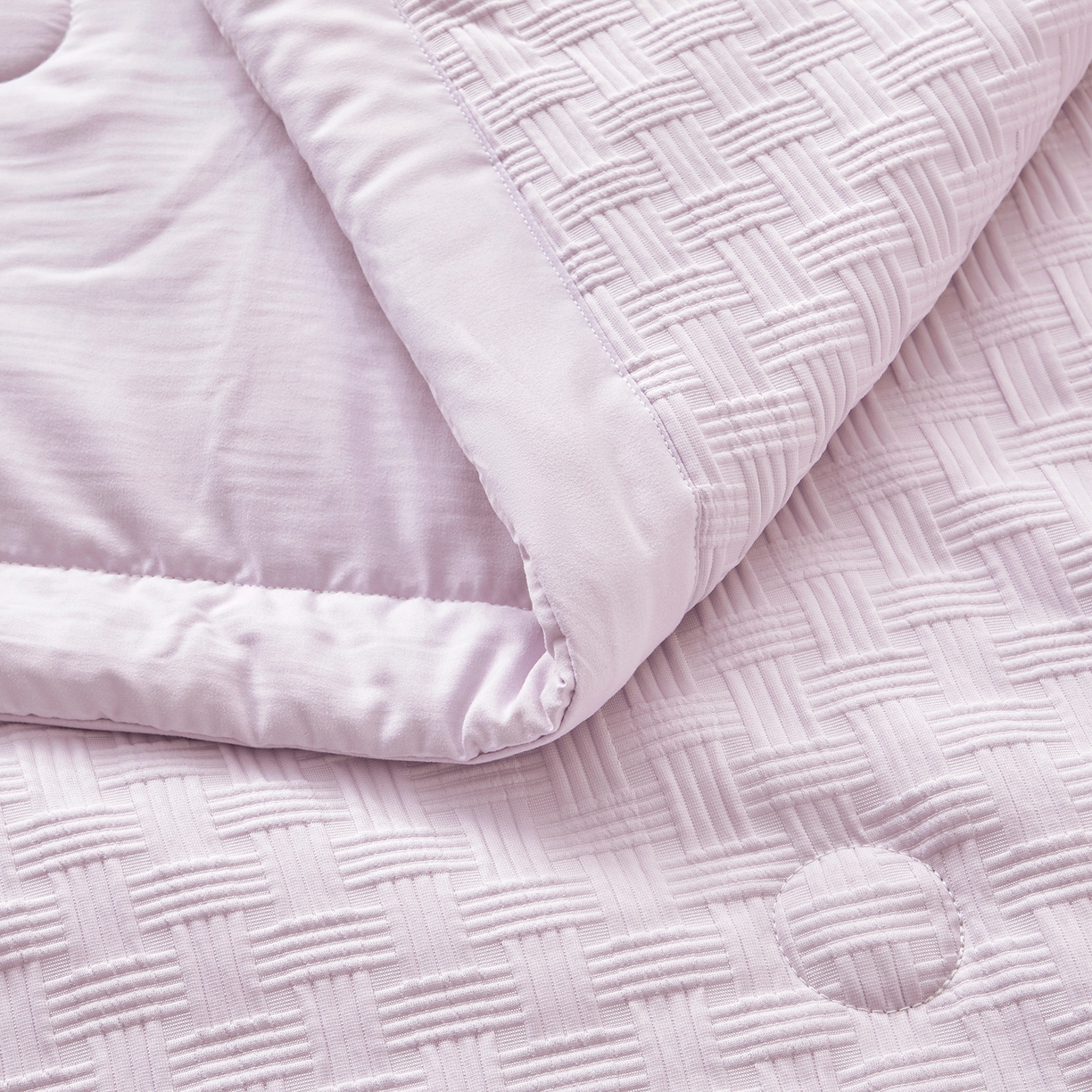 91家纺网 家纺一手货源 找家纺 好睡棉 2026新款华夫格双拼夏被夏凉被空调被新疆棉花被子 香芋紫