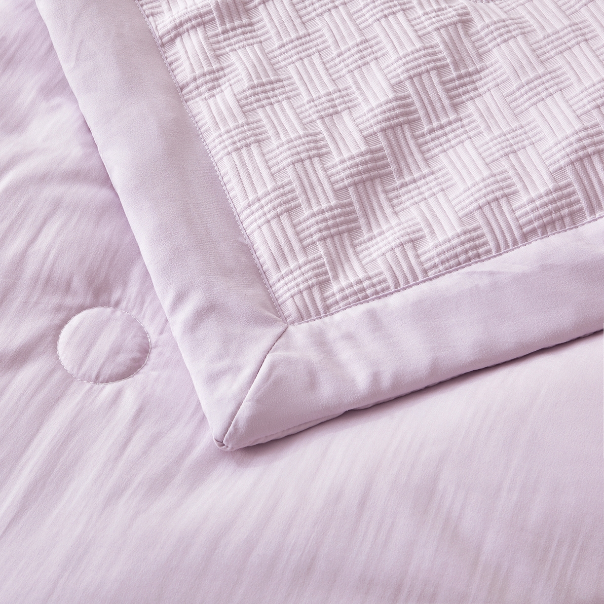 91家纺网 家纺一手货源 找家纺 好睡棉 2026新款华夫格双拼夏被夏凉被空调被新疆棉花被子 香芋紫