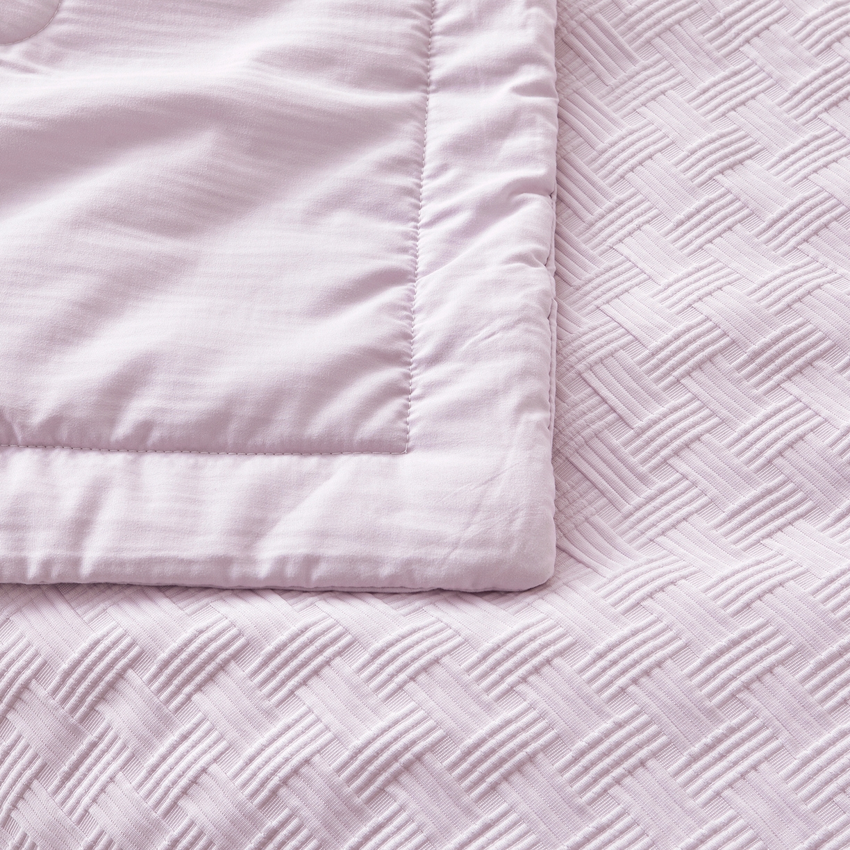 91家纺网 家纺一手货源 找家纺 好睡棉 2026新款华夫格双拼夏被夏凉被空调被新疆棉花被子 香芋紫