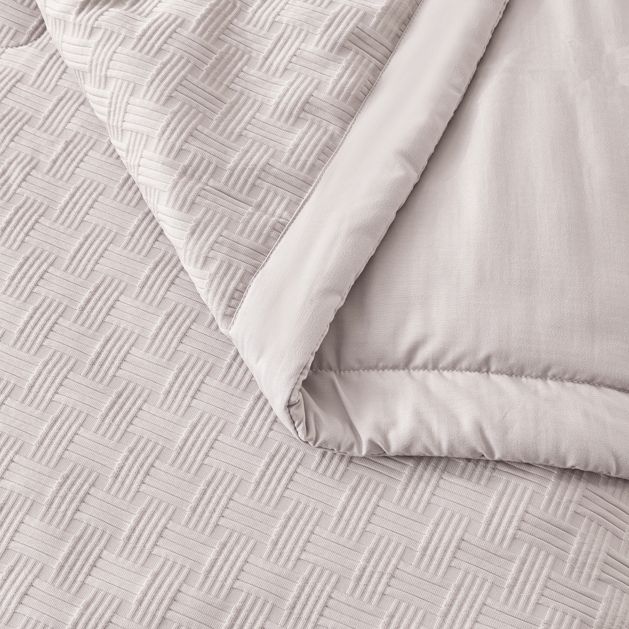 91家纺网 家纺一手货源 找家纺 好睡棉 2026新款华夫格双拼夏被夏凉被空调被新疆棉花被子 星月灰