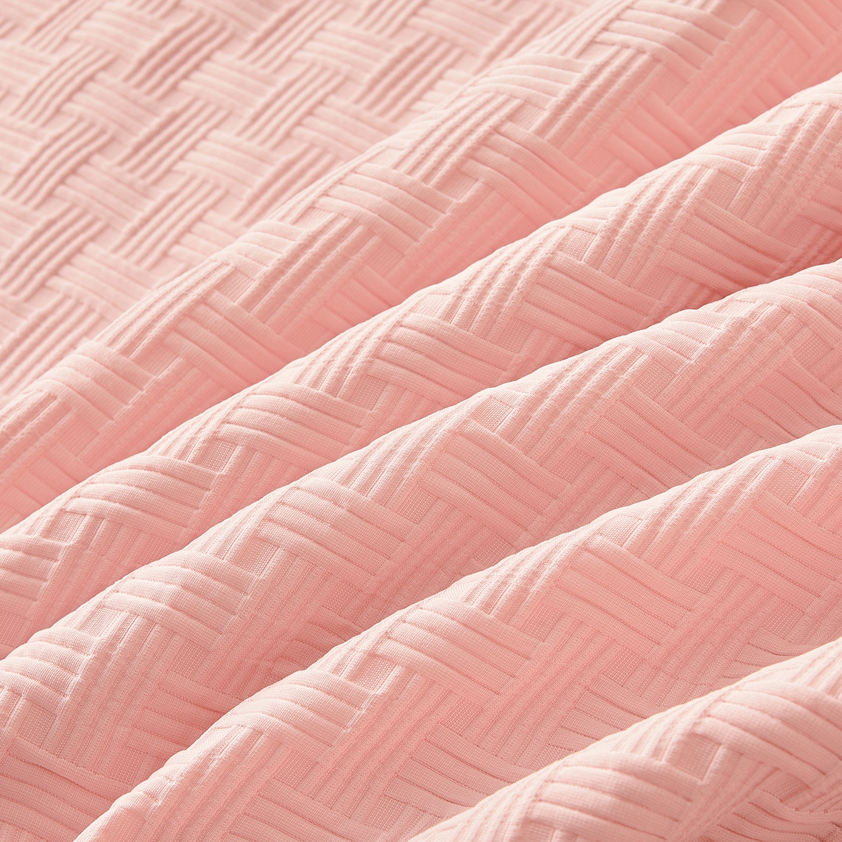 91家纺网 家纺一手货源 找家纺 好睡棉 2026新款华夫格双拼夏被夏凉被空调被新疆棉花被子 樱花粉