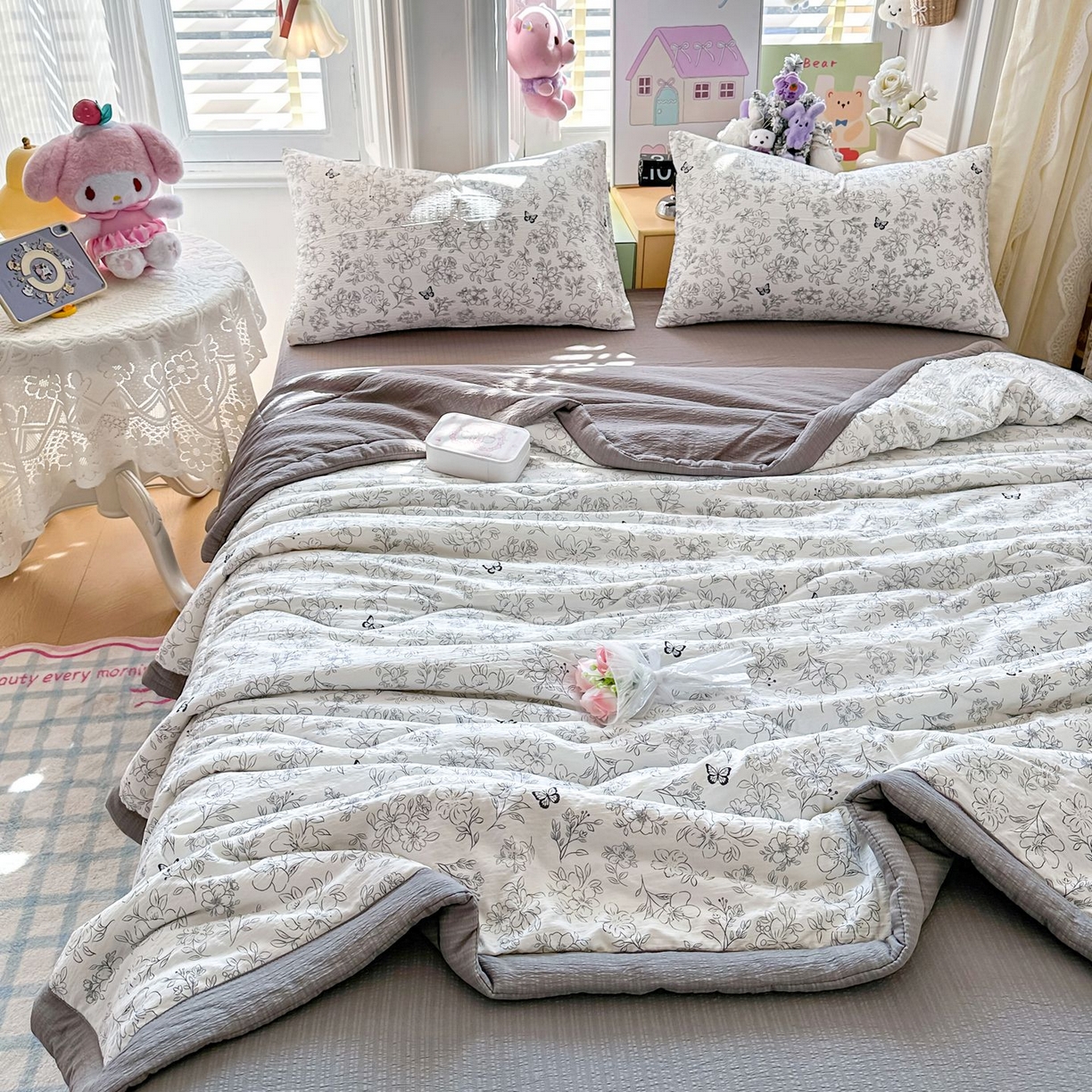 91家纺网 家纺一手货源 找家纺 （总）卡斯诺家纺馆 2026新款皱皱棉双层纱夏被四件套下载文件包含买家秀