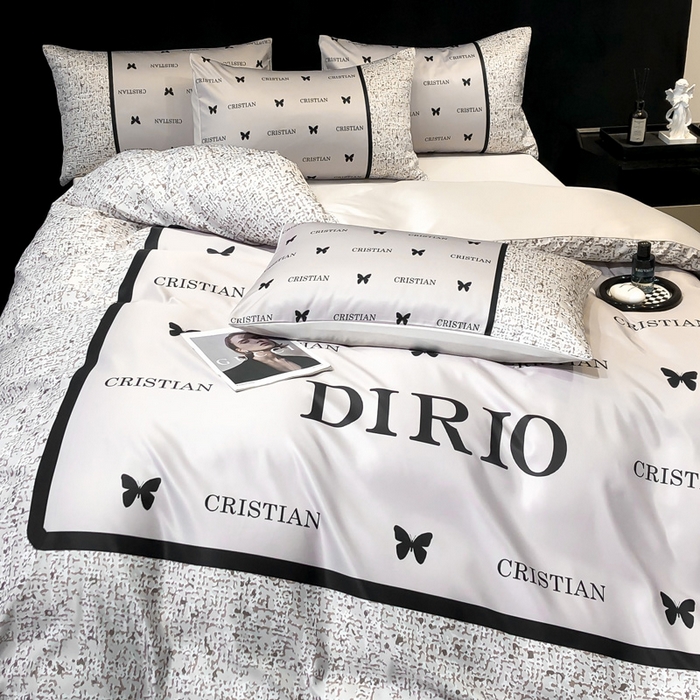 91家纺网 家纺一手货源 找家纺 奥汀洛家纺 2026新款轻奢数码印花冰丝四件套 海莉