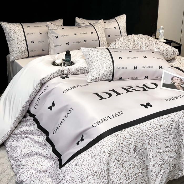 91家纺网 家纺一手货源 找家纺 奥汀洛家纺 2026新款轻奢数码印花冰丝四件套 海莉