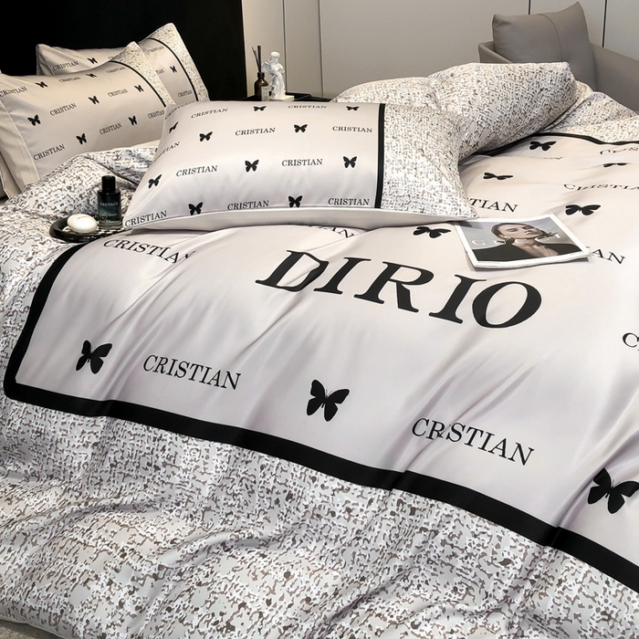 91家纺网 家纺一手货源 找家纺 奥汀洛家纺 2026新款轻奢数码印花冰丝四件套 海莉