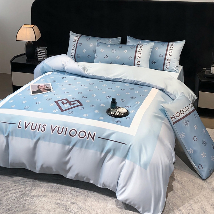 91家纺网 家纺一手货源 找家纺 奥汀洛家纺 2026新款轻奢数码印花冰丝四件套 兰卡