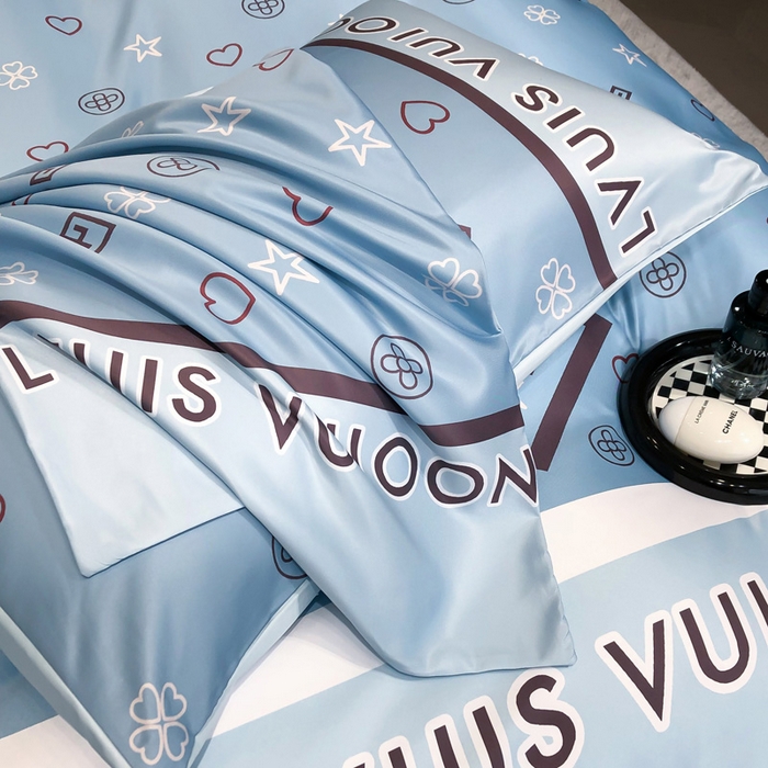 91家纺网 家纺一手货源 找家纺 奥汀洛家纺 2026新款轻奢数码印花冰丝四件套 兰卡