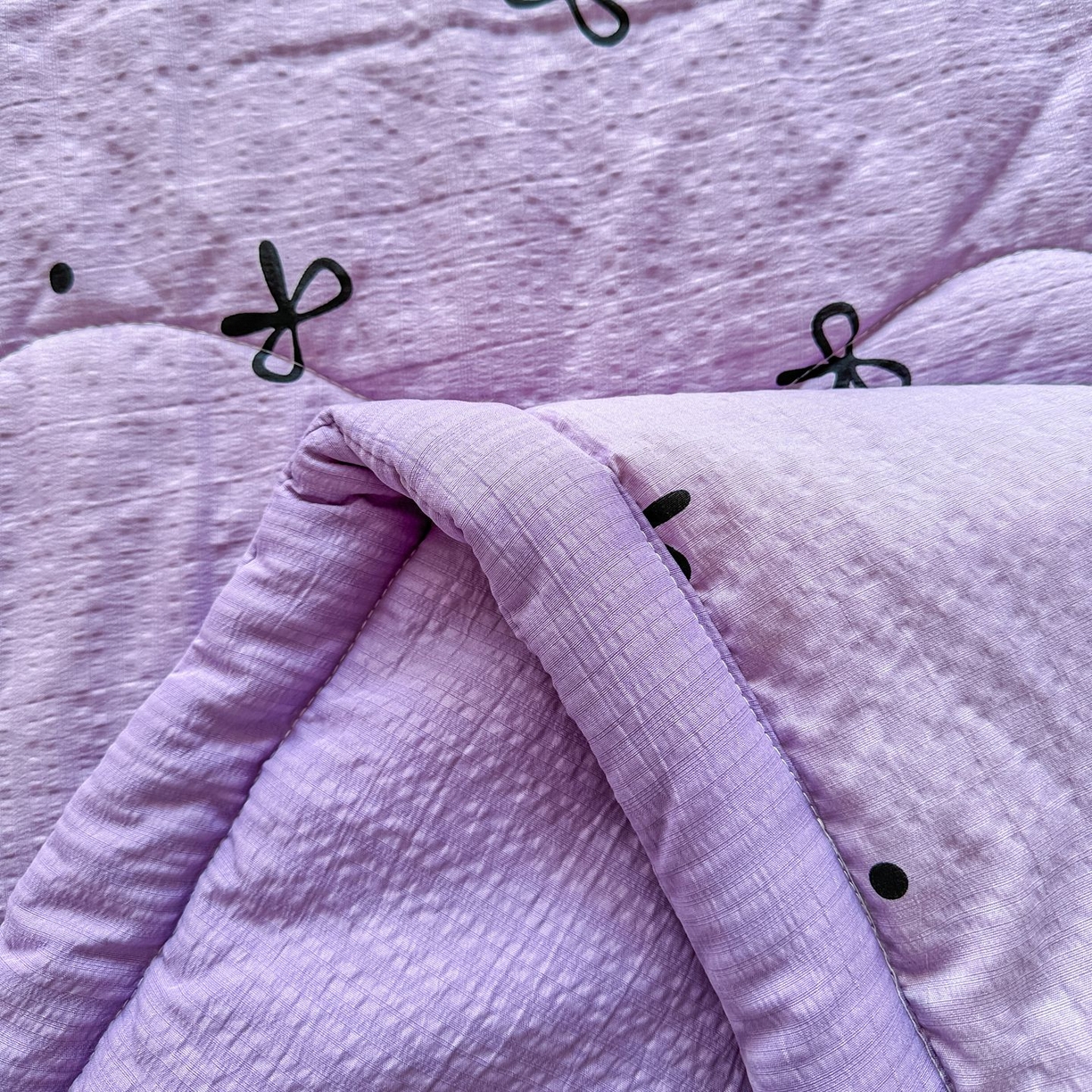 91家纺网 家纺一手货源 找家纺 卡斯诺家纺馆 2026新款皱皱棉双层纱夏被四件套下载文件包含买家秀 紫苏