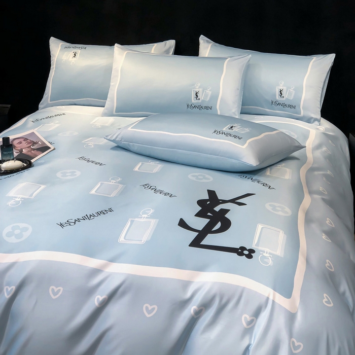 91家纺网 家纺一手货源 找家纺 奥汀洛家纺 2026新款轻奢数码印花冰丝四件套 罗兰