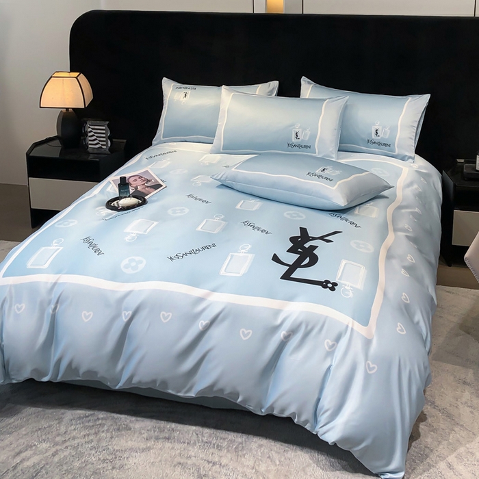 91家纺网 家纺一手货源 找家纺 奥汀洛家纺 2026新款轻奢数码印花冰丝四件套 罗兰