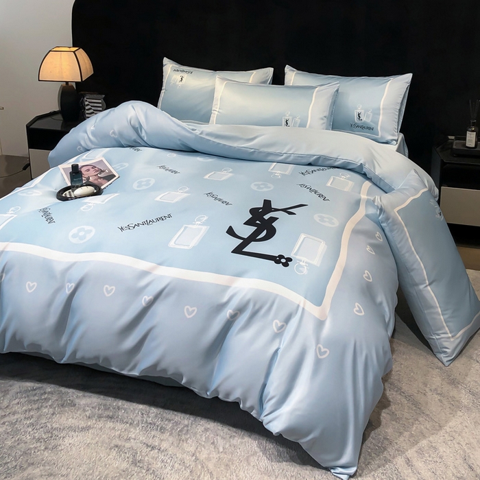 91家纺网 家纺一手货源 找家纺 奥汀洛家纺 2026新款轻奢数码印花冰丝四件套 罗兰