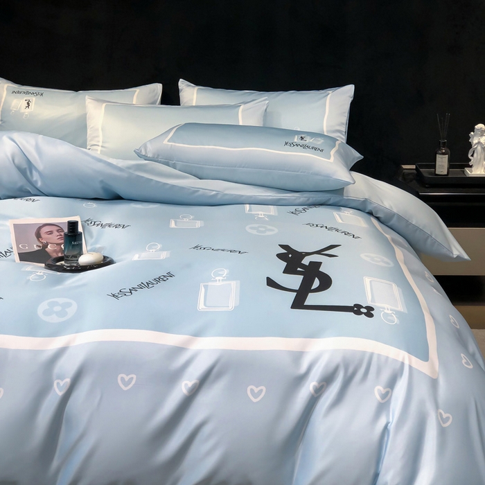 91家纺网 家纺一手货源 找家纺 奥汀洛家纺 2026新款轻奢数码印花冰丝四件套 罗兰