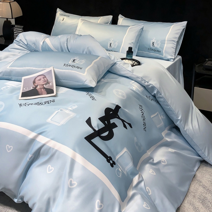 91家纺网 家纺一手货源 找家纺 奥汀洛家纺 2026新款轻奢数码印花冰丝四件套 罗兰