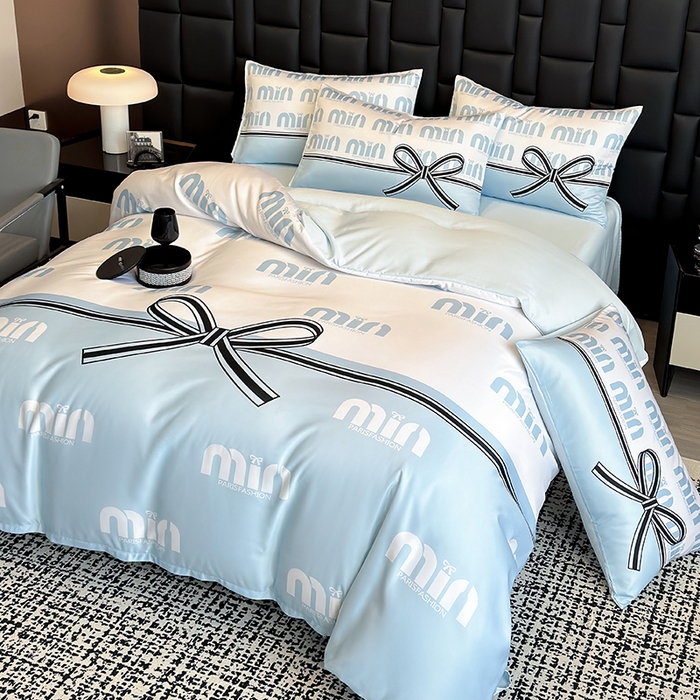 91家纺网 家纺一手货源 找家纺 奥汀洛家纺 2026新款轻奢数码印花冰丝四件套 米兰