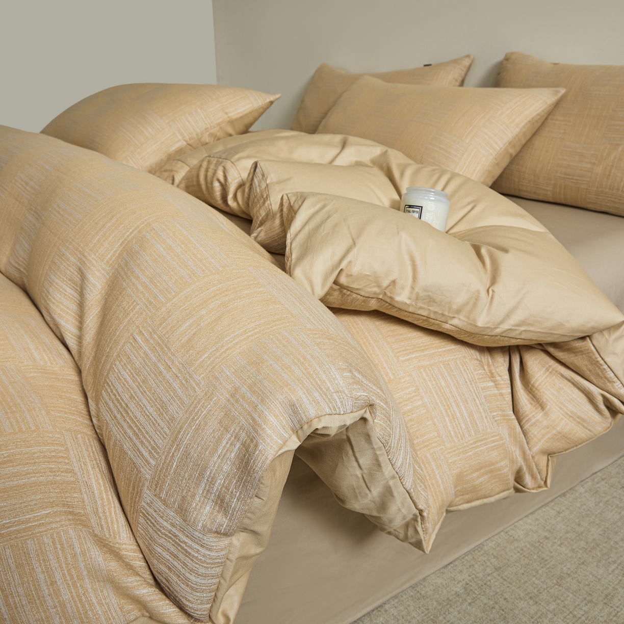 91家纺网 家纺一手货源 找家纺 （总）乐家毛巾被（工厂自产自销） 2026新款40s全棉纯棉色织提花四件套