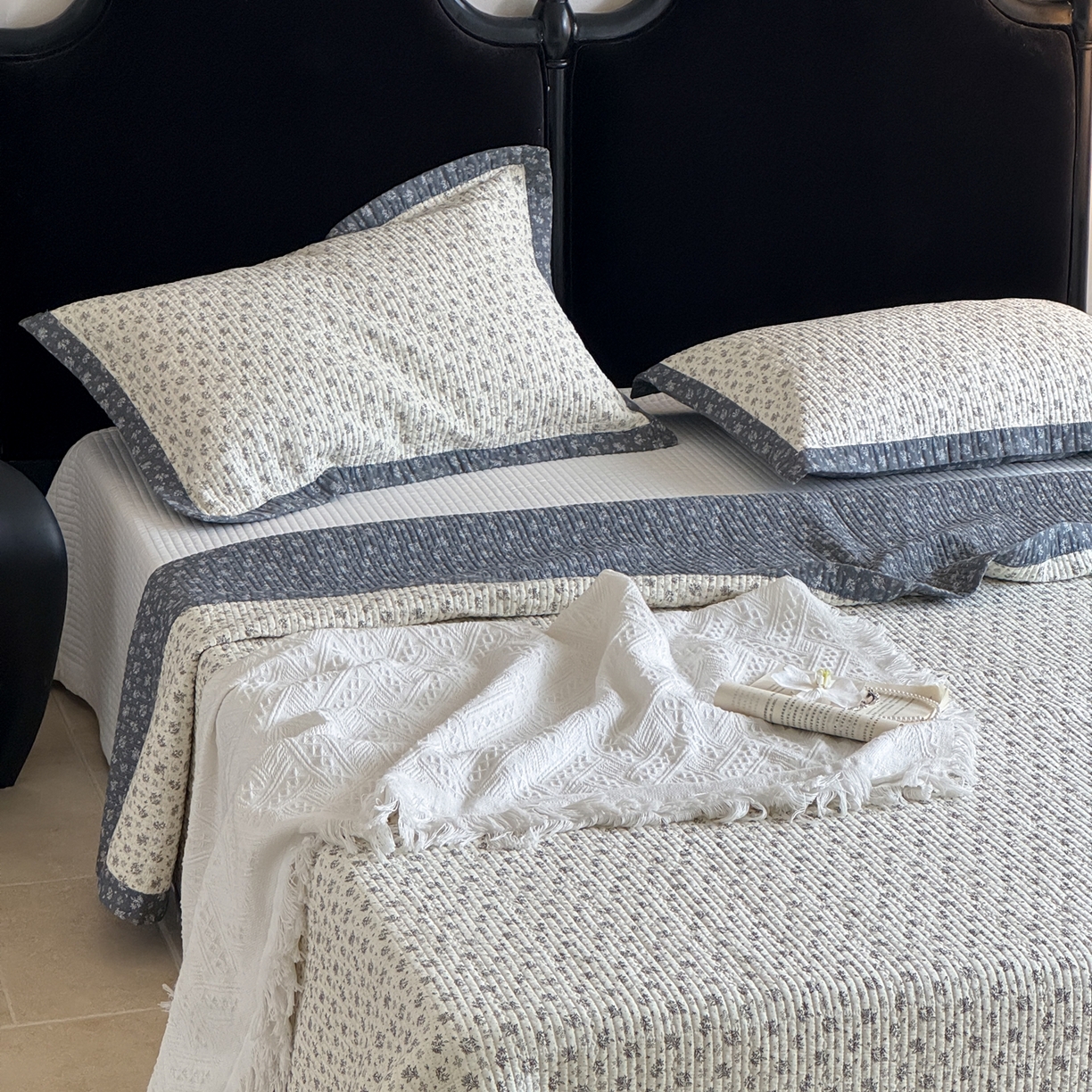 91家纺网 家纺一手货源 找家纺 （总）床盖工厂店 2026春夏新款双面100%全棉填充80棉花床盖三件套