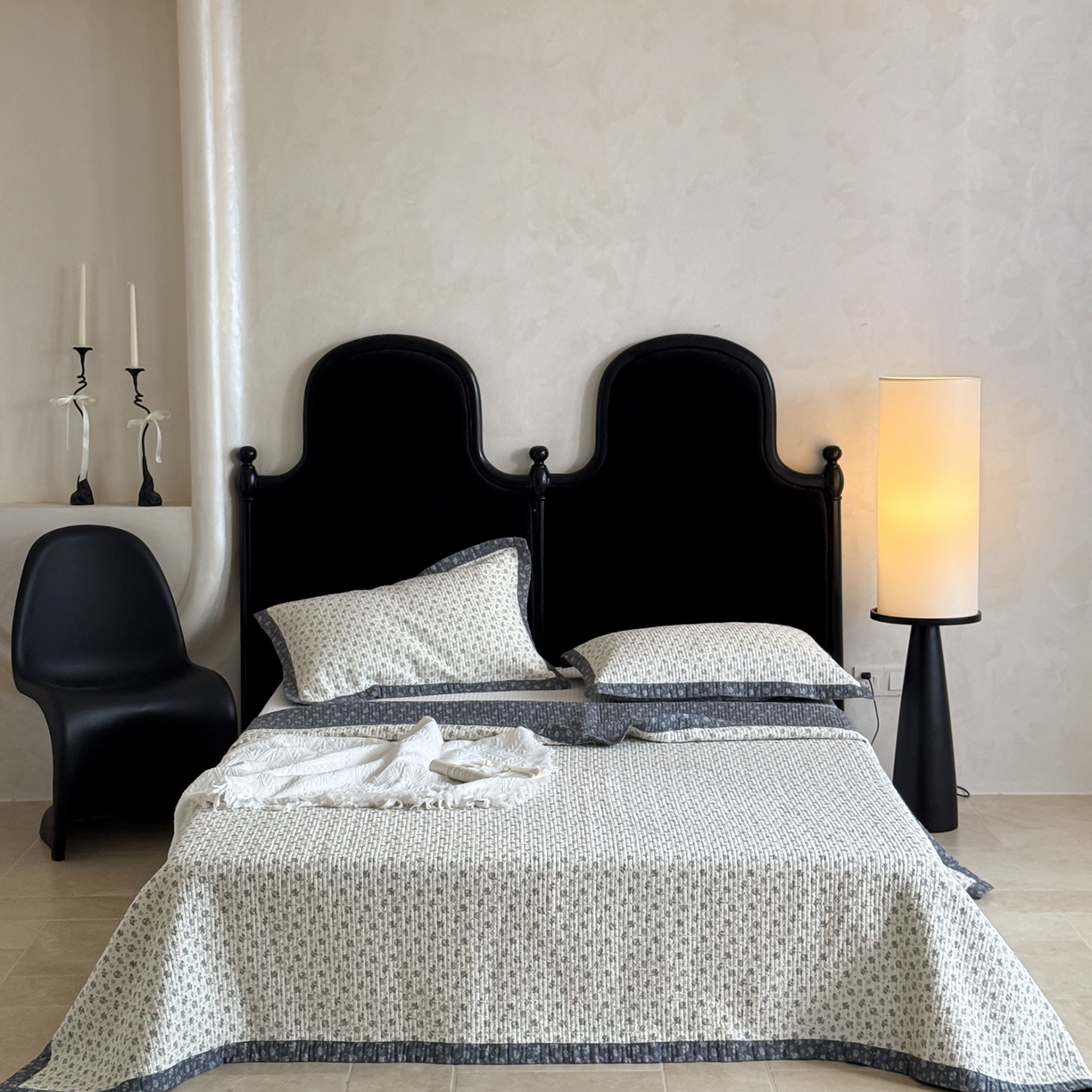 91家纺网 家纺一手货源 找家纺 床盖工厂店 2026春夏新款双面100%全棉填充80棉花床盖三件套 四月天