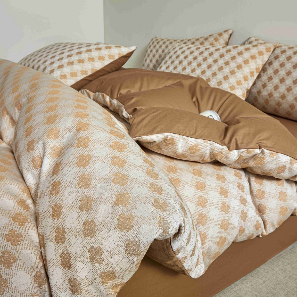 乐家毛巾被（工厂自产自销） 2026新款40s全棉纯棉色织提花四件套 春韵花朝