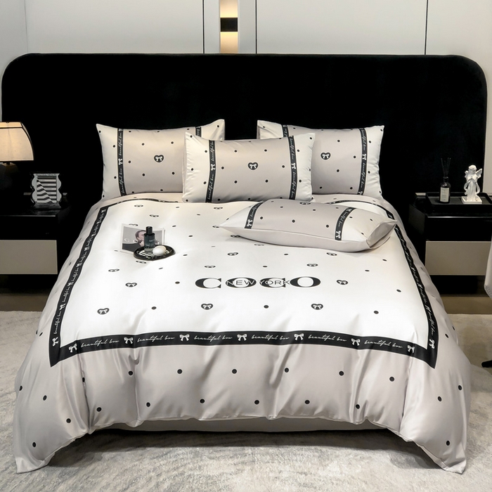 奥汀洛家纺 2026新款轻奢数码印花冰丝四件套 希尔