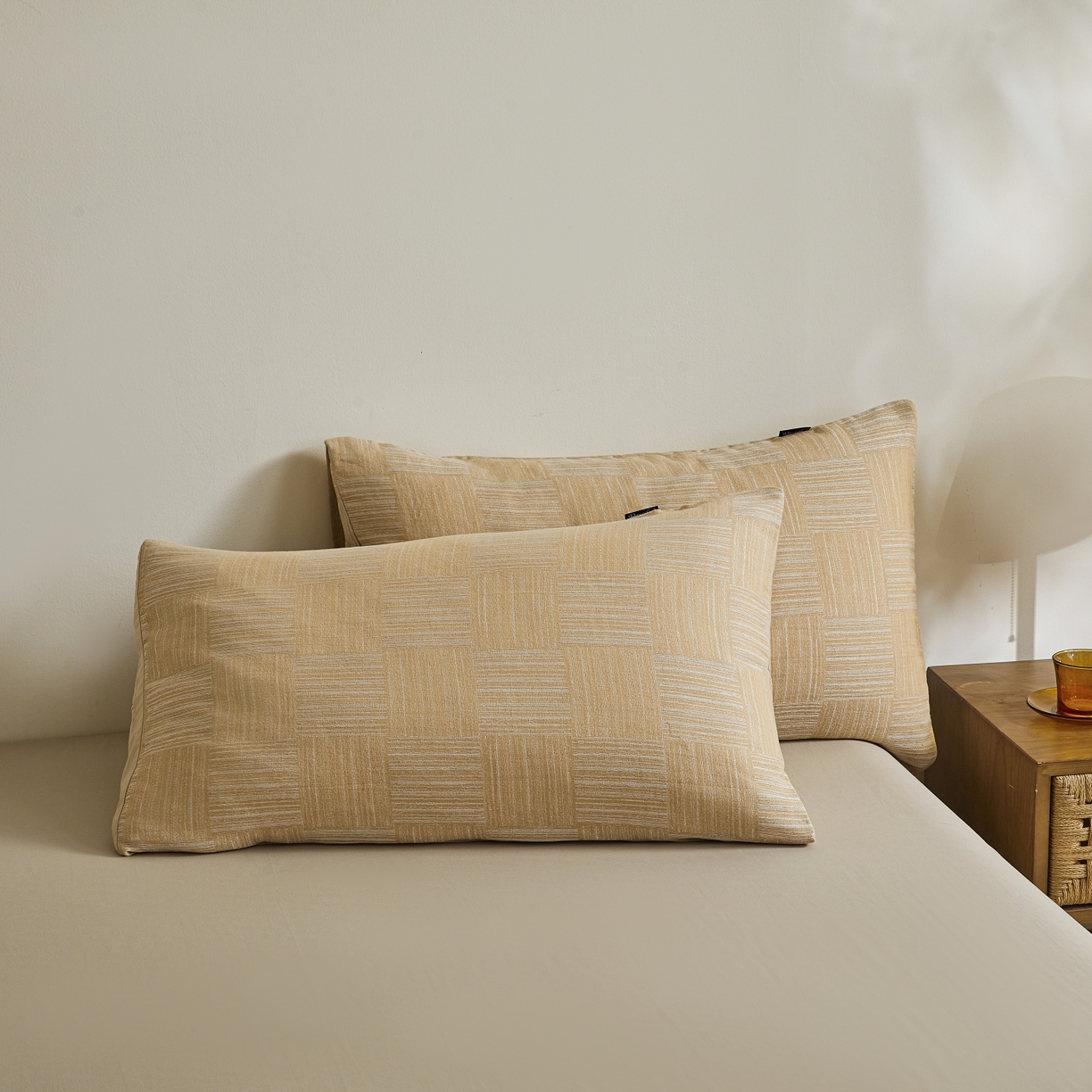 91家纺网 家纺一手货源 找家纺 乐家毛巾被（工厂自产自销） 2026新款40s全棉纯棉色织提花四件套 格物志