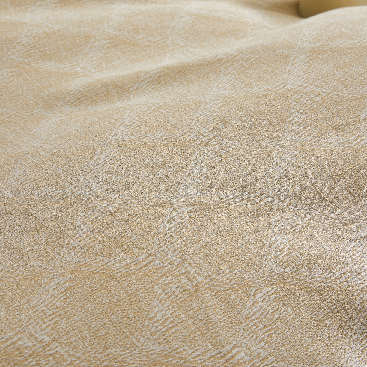 91家纺网 家纺一手货源 找家纺 乐家毛巾被（工厂自产自销） 2026新款40s全棉纯棉色织提花四件套 光阴-黄