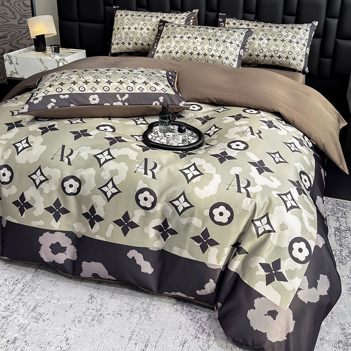 91家纺网 家纺一手货源 找家纺 奥汀洛家纺 2026新款轻奢数码印花冰丝四件套 星尚