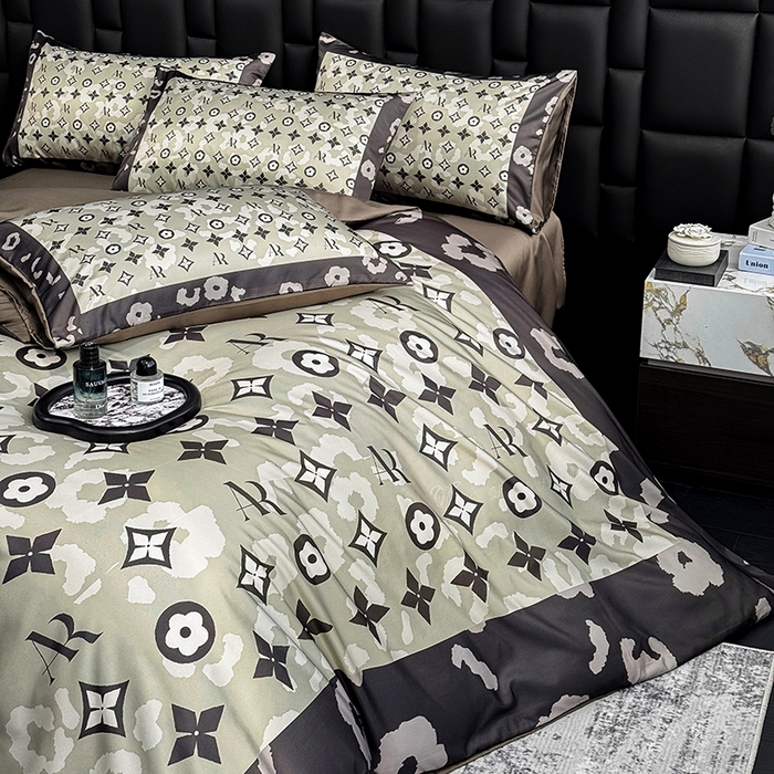 91家纺网 家纺一手货源 找家纺 奥汀洛家纺 2026新款轻奢数码印花冰丝四件套 星尚