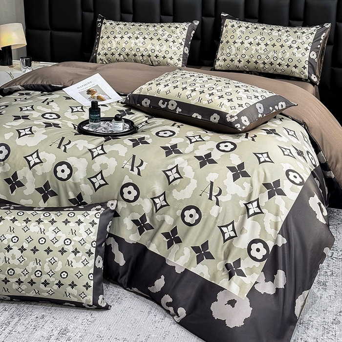 91家纺网 家纺一手货源 找家纺 奥汀洛家纺 2026新款轻奢数码印花冰丝四件套 星尚