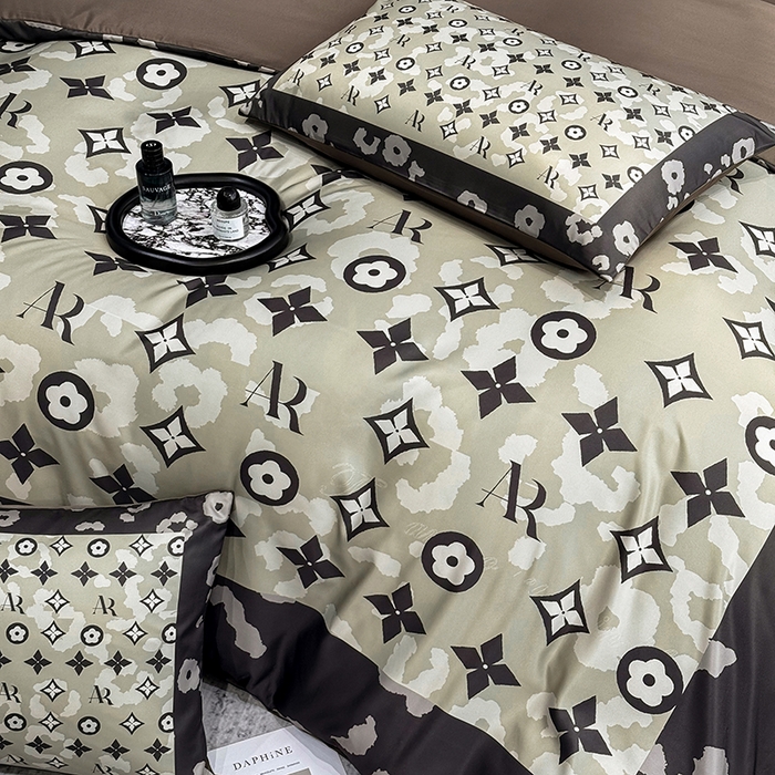 91家纺网 家纺一手货源 找家纺 奥汀洛家纺 2026新款轻奢数码印花冰丝四件套 星尚