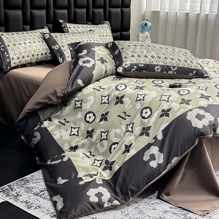 91家纺网 家纺一手货源 找家纺 奥汀洛家纺 2026新款轻奢数码印花冰丝四件套 星尚