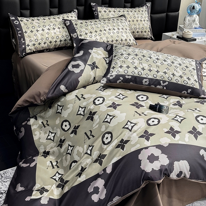 91家纺网 家纺一手货源 找家纺 奥汀洛家纺 2026新款轻奢数码印花冰丝四件套 星尚