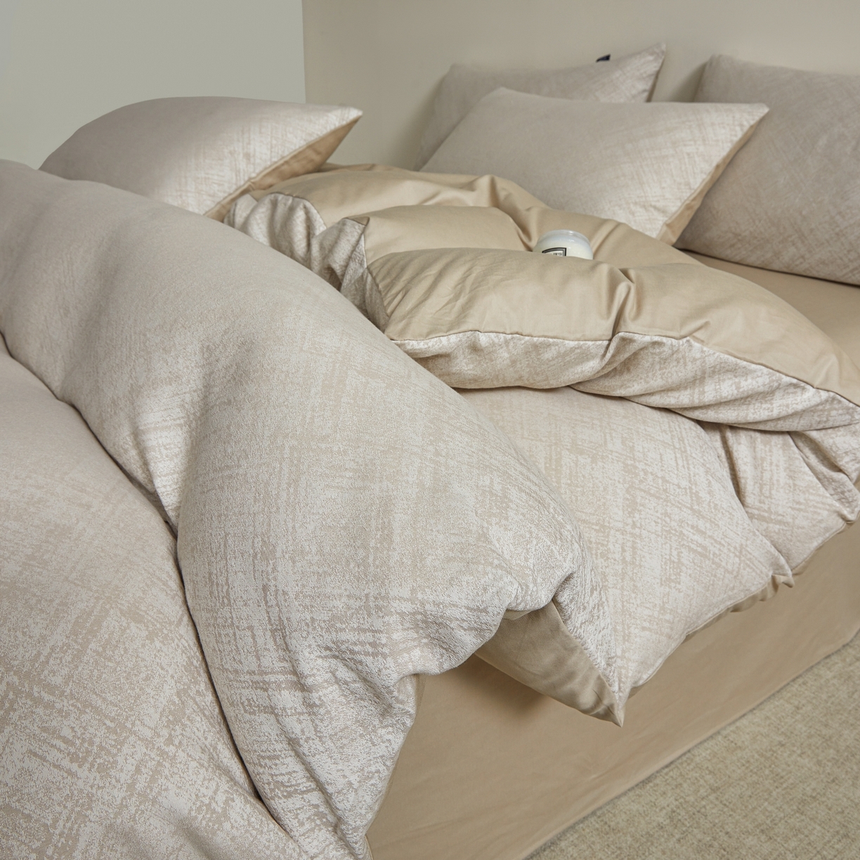 乐家毛巾被（工厂自产自销） 2026新款40s全棉纯棉色织提花四件套 光阴-灰