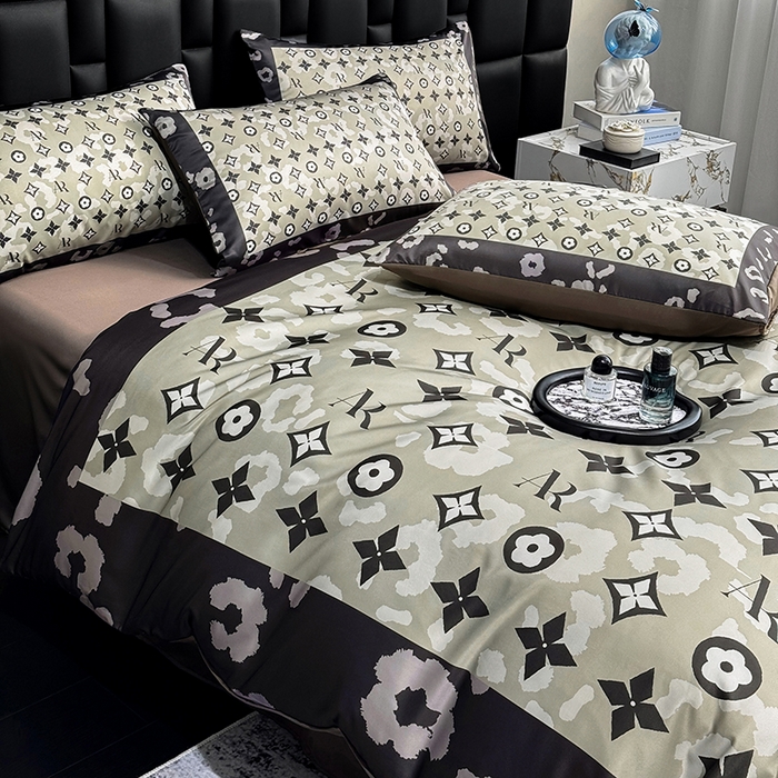 91家纺网 家纺一手货源 找家纺 奥汀洛家纺 2026新款轻奢数码印花冰丝四件套 星尚