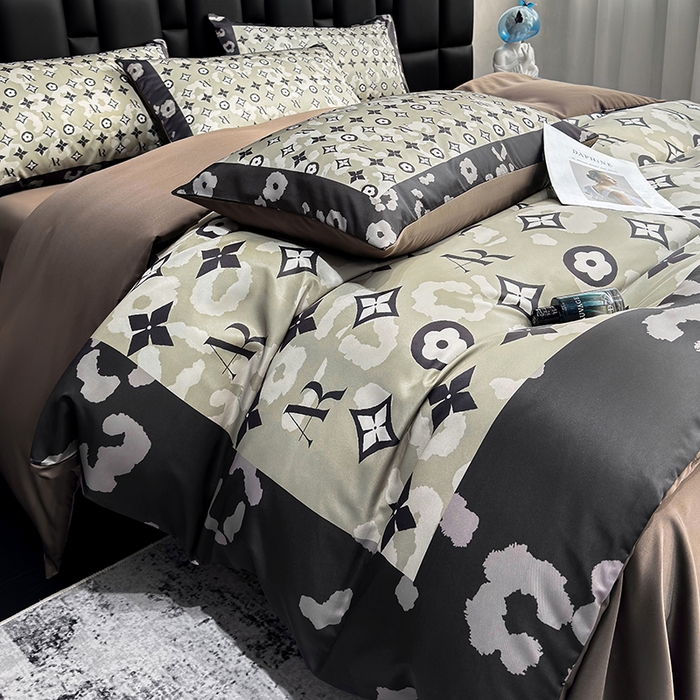 91家纺网 家纺一手货源 找家纺 奥汀洛家纺 2026新款轻奢数码印花冰丝四件套 星尚