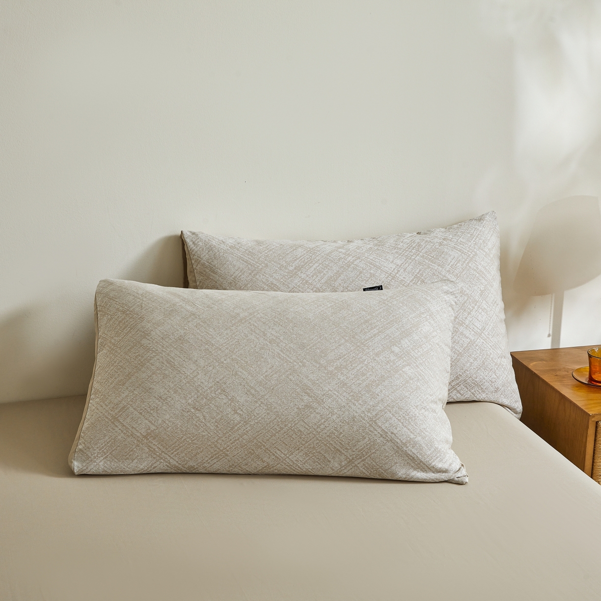 91家纺网 家纺一手货源 找家纺 乐家毛巾被（工厂自产自销） 2026新款40s全棉纯棉色织提花四件套 光阴-灰