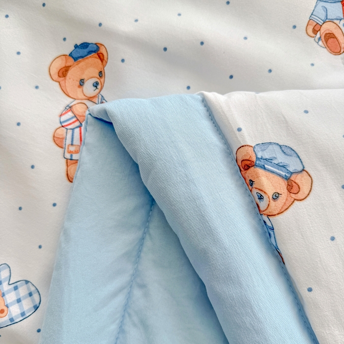 91家纺网 家纺一手货源 找家纺 优卡迪家纺馆 2026春夏新款针织棉双层纱夏被夏凉被空调被四件套【下载文件夹包含买家秀】 童真