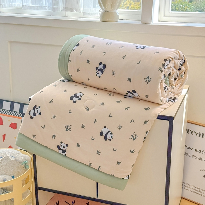 91家纺网 家纺一手货源 找家纺 优卡迪家纺馆 2026春夏新款针织棉双层纱夏被夏凉被空调被四件套【下载文件夹包含买家秀】 呢喃