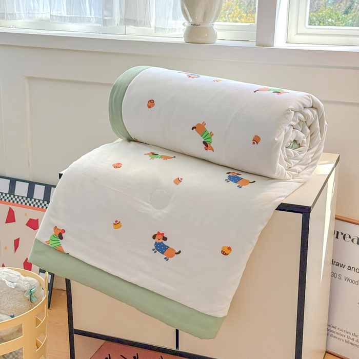 91家纺网 家纺一手货源 找家纺 优卡迪家纺馆 2026春夏新款针织棉双层纱夏被夏凉被空调被四件套【下载文件夹包含买家秀】 守望