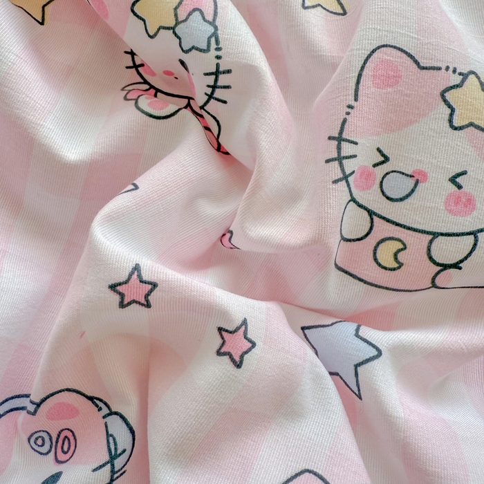 91家纺网 家纺一手货源 找家纺 优卡迪家纺馆 2026春夏新款针织棉双层纱夏被夏凉被空调被四件套【下载文件夹包含买家秀】 知音