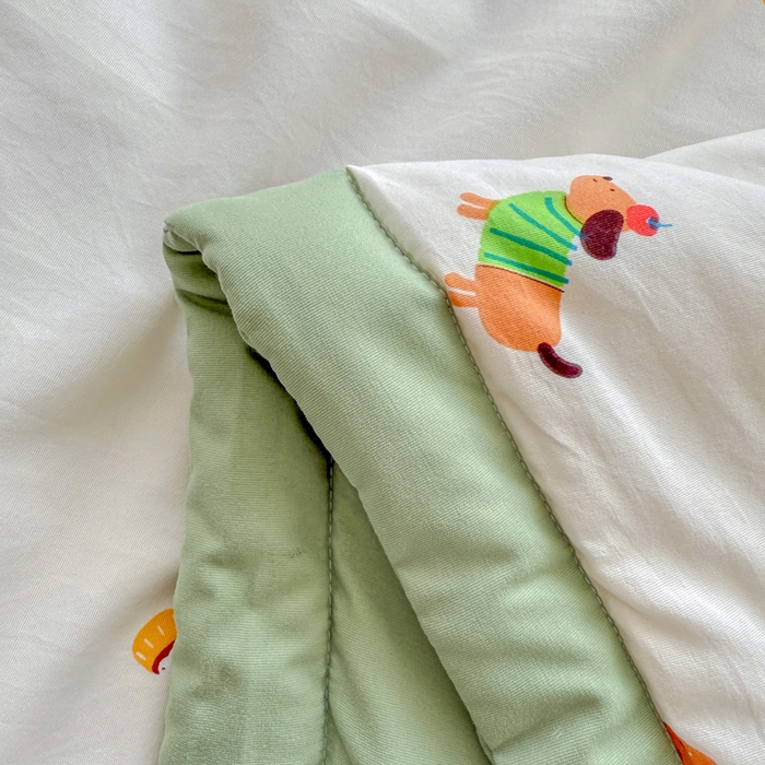 91家纺网 家纺一手货源 找家纺 优卡迪家纺馆 2026春夏新款针织棉双层纱夏被夏凉被空调被四件套【下载文件夹包含买家秀】 守望