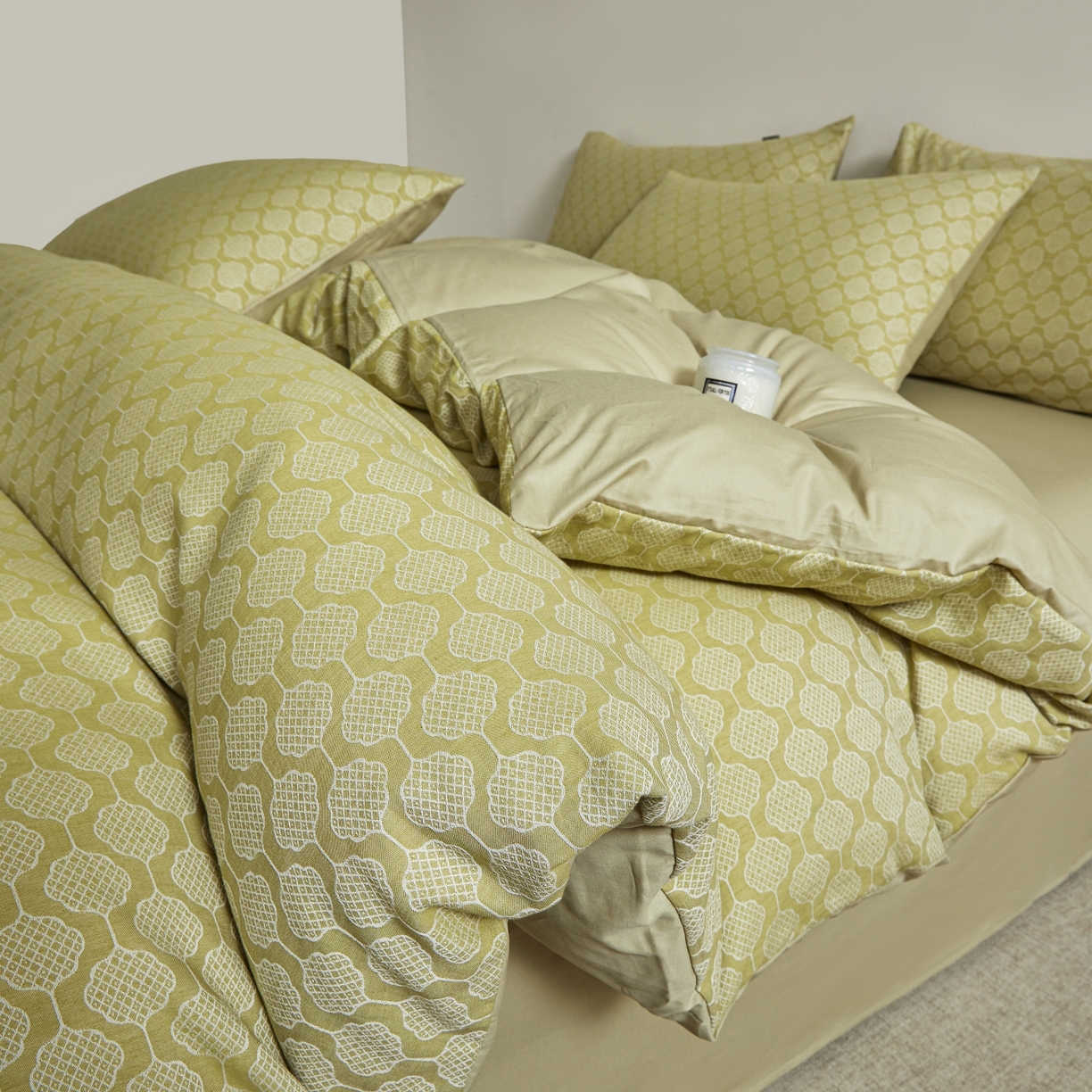 乐家毛巾被（工厂自产自销） 2026新款40s全棉纯棉色织提花四件套 花间格律